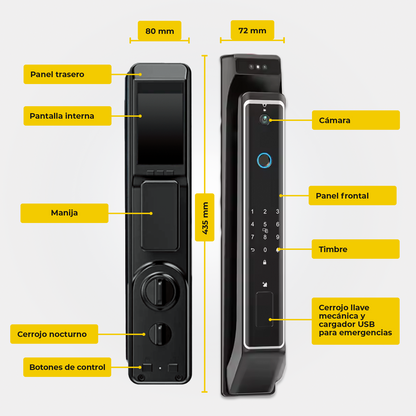 Cerradura digital biométrica facial - F01B