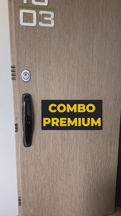 Combo Premium: Puerta de seguridad blindada BLINDAPREMIUM + Cerradura digital F01